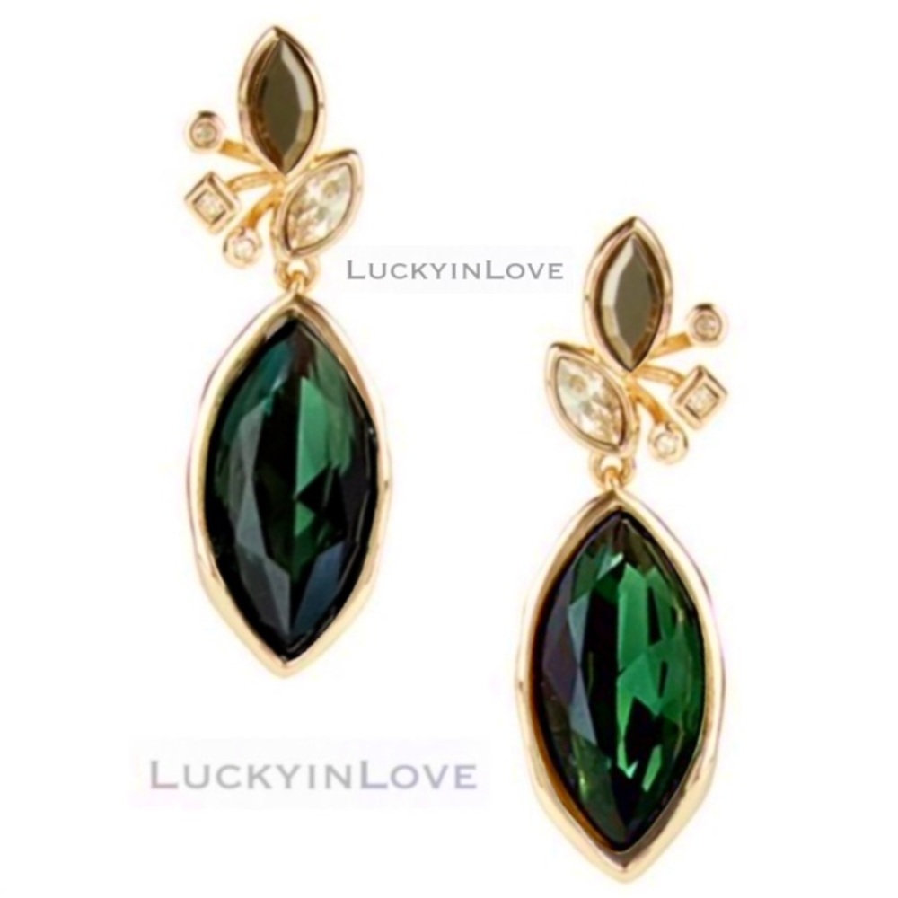 ALEXIS BITTAR • Navette Crystal Drop Earrings
